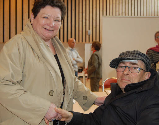 Jacqueline Lazard, maire de Penmarc'h, avec René Jacqueline Lazard, maire de Penmarc'h, avec René