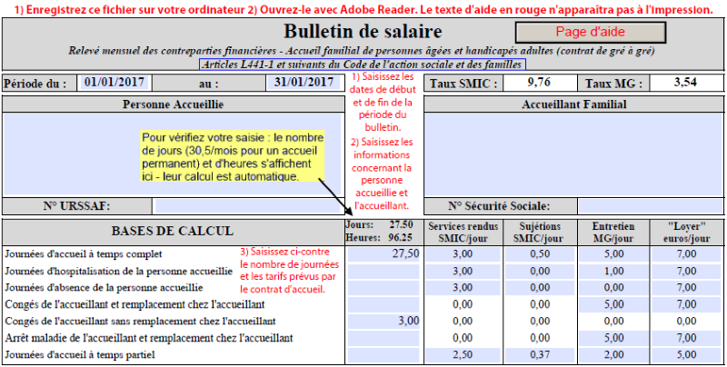 exemple de bulletin de paie a temps partiel