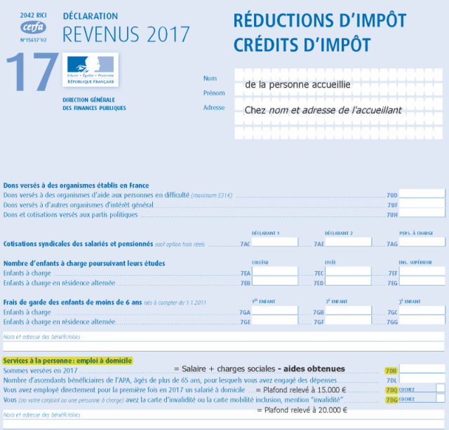 Crédit d'impôt - cliquer pour agrandir 